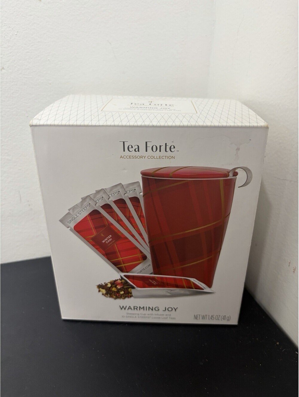 TEA FORTE ACCESSORY COLLECTION - “WARMING JOY” STEEPING CUP W/ INFUSER- (NEW)